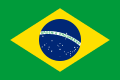 Flagget til Brasil er grønt, med en stor gul rute i midten, med en blå kule med 27 hvite stjerner og skriften ORDEM E PROGRESSO (Orden og framskritt) tvers over
