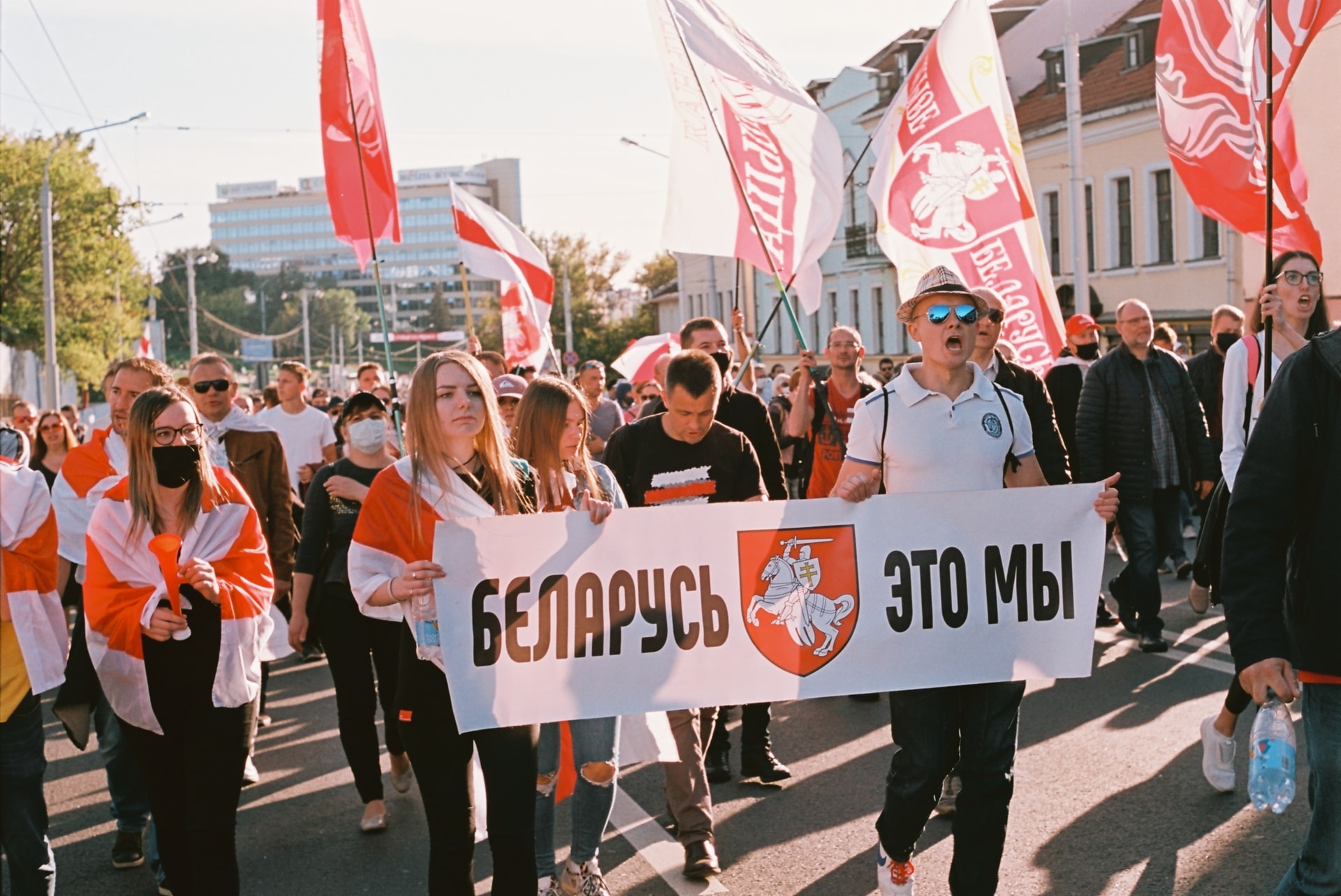 Demonstrasjon for rettferdighet i den belarusiske hovedstaden Minsk i 2020. Foto: Unsplash/ Andrew Keymaster