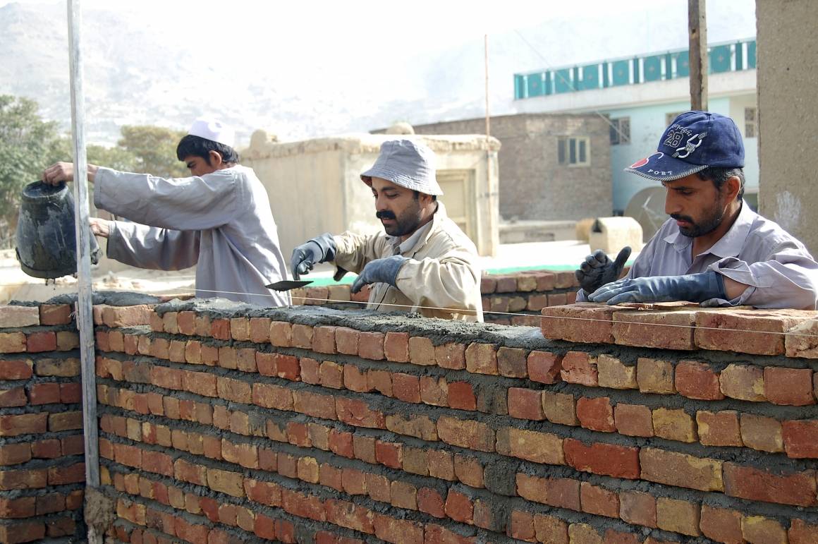 Bygningsarbeidere i Kabul. Foto: UN Photo/Jawad Jalali