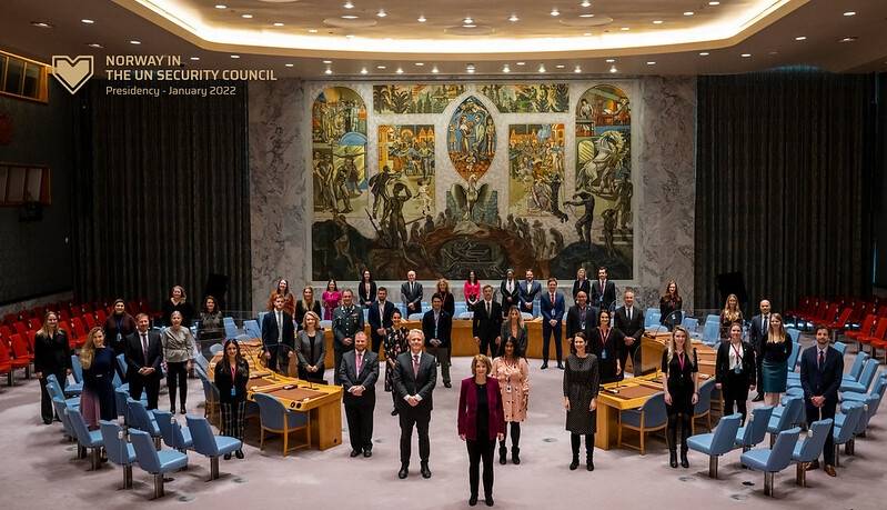 Mona Juul er Norges FN-ambassadør og president i Sikkerhetsrådet i januar. Medlemslandene bytter på å ha presidentskapet en måned hver, denne måneden er det Norge sin tur. Foto: UN Photo/Mark Garten