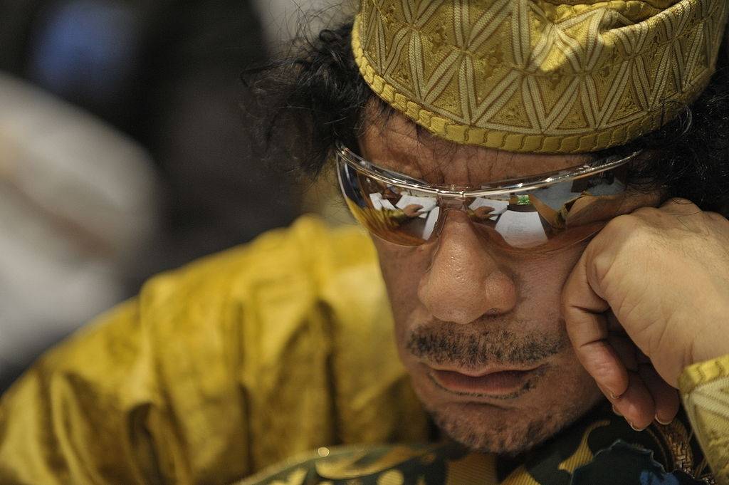 Muammar Gadhafi, statsoverhode i Libya 1969-2011  Foto: US Navy Photo/Jesse B. Awalt via Wikimedia